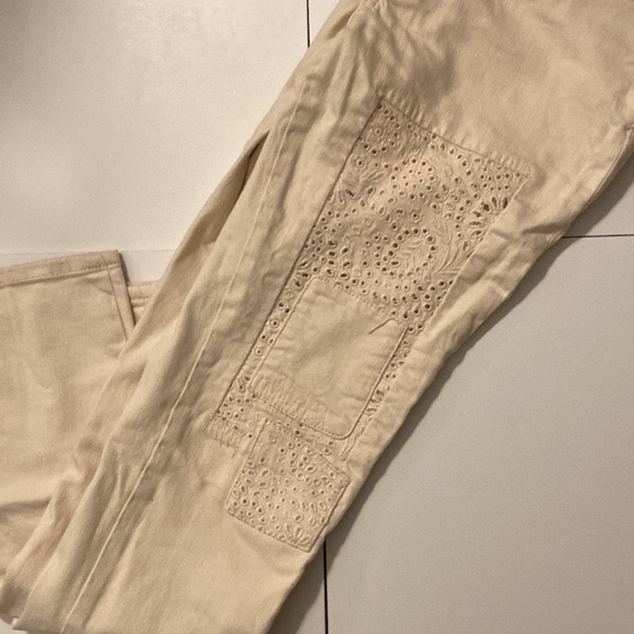 White/cream American eagle skinny jeans - Picture 2 of 8